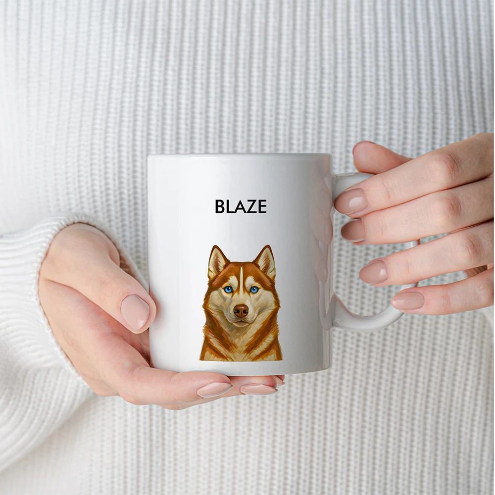 Custom Pet Portrait Mug - Signature