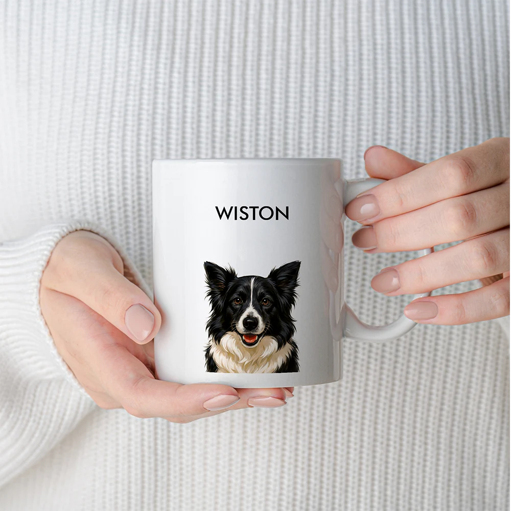 Custom Pet Portrait Mug - Signature