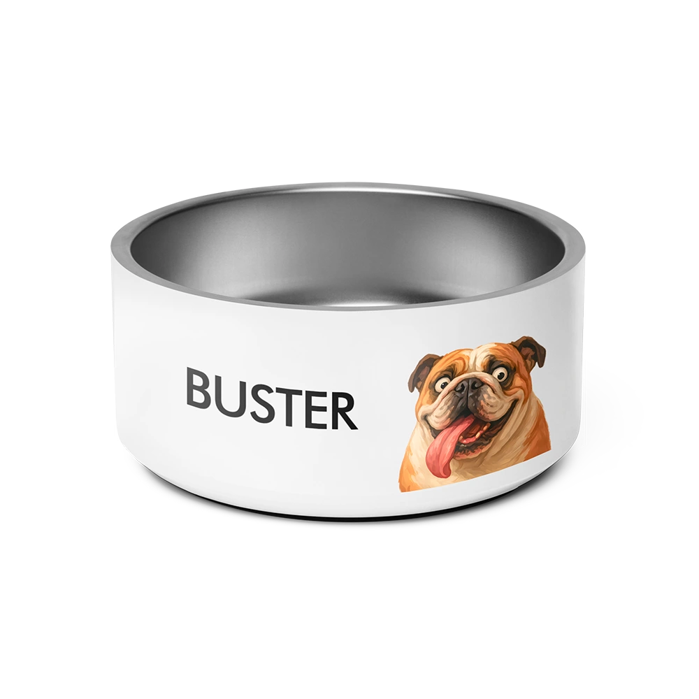 Custom Pet Portrait Bowl - Quirky
