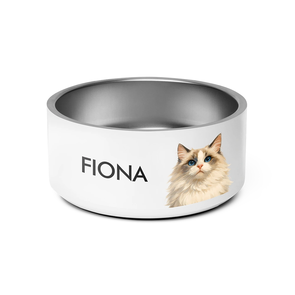 Custom Pet Portrait Bowl - Signature