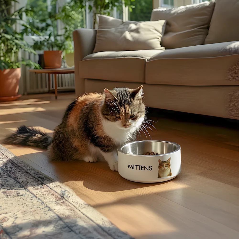 Custom Pet Portrait Bowl - Signature