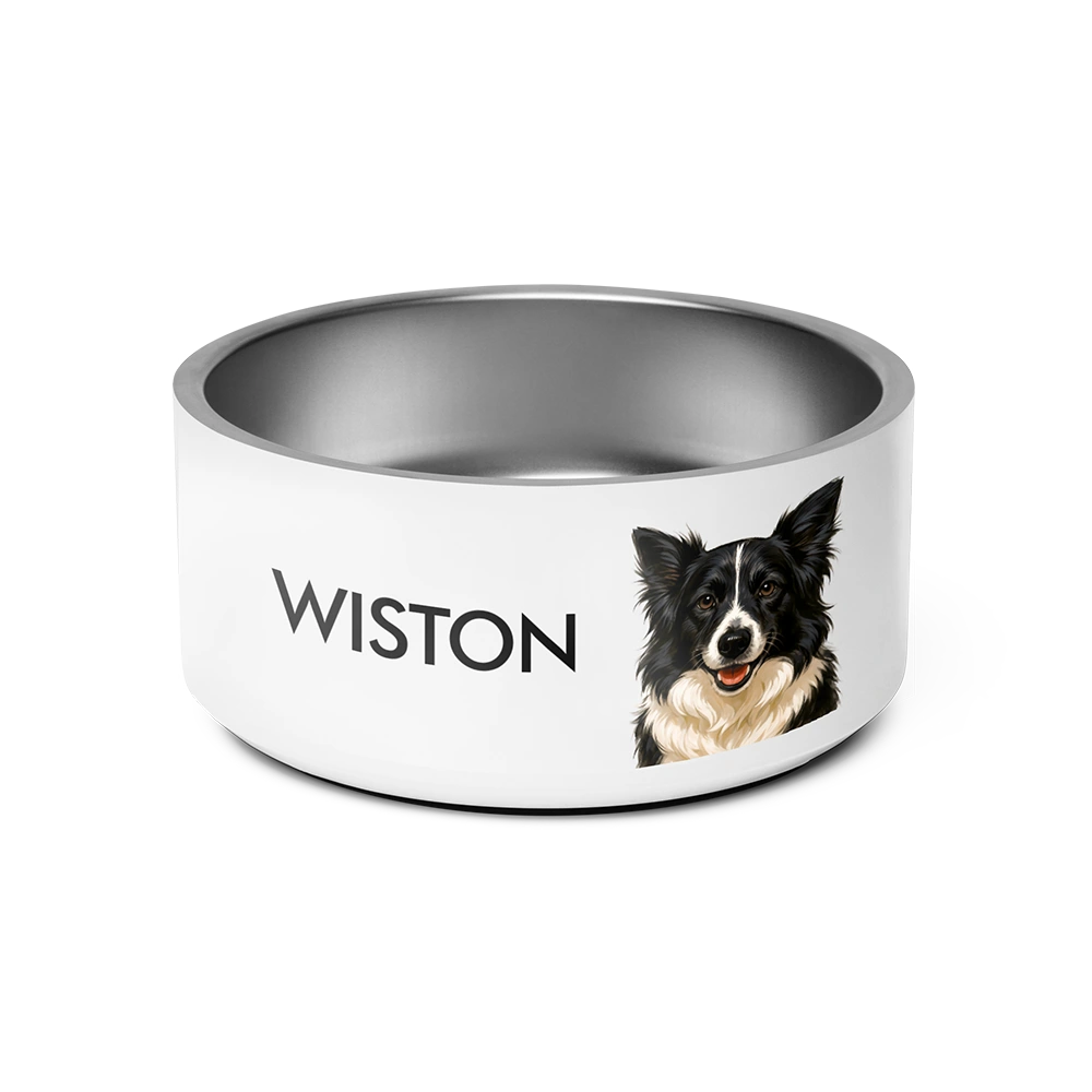 Custom Pet Portrait Bowl - Signature