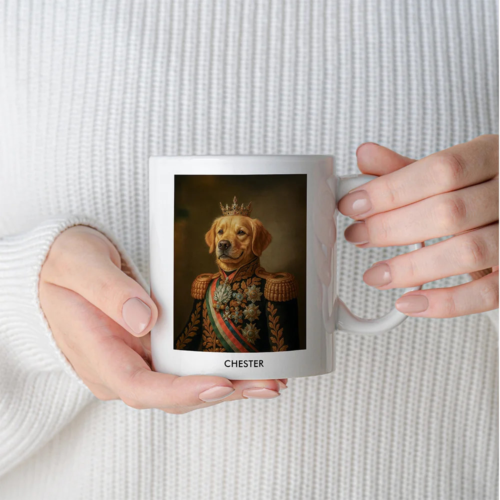 Custom Pet Portrait Mug - The Colonel