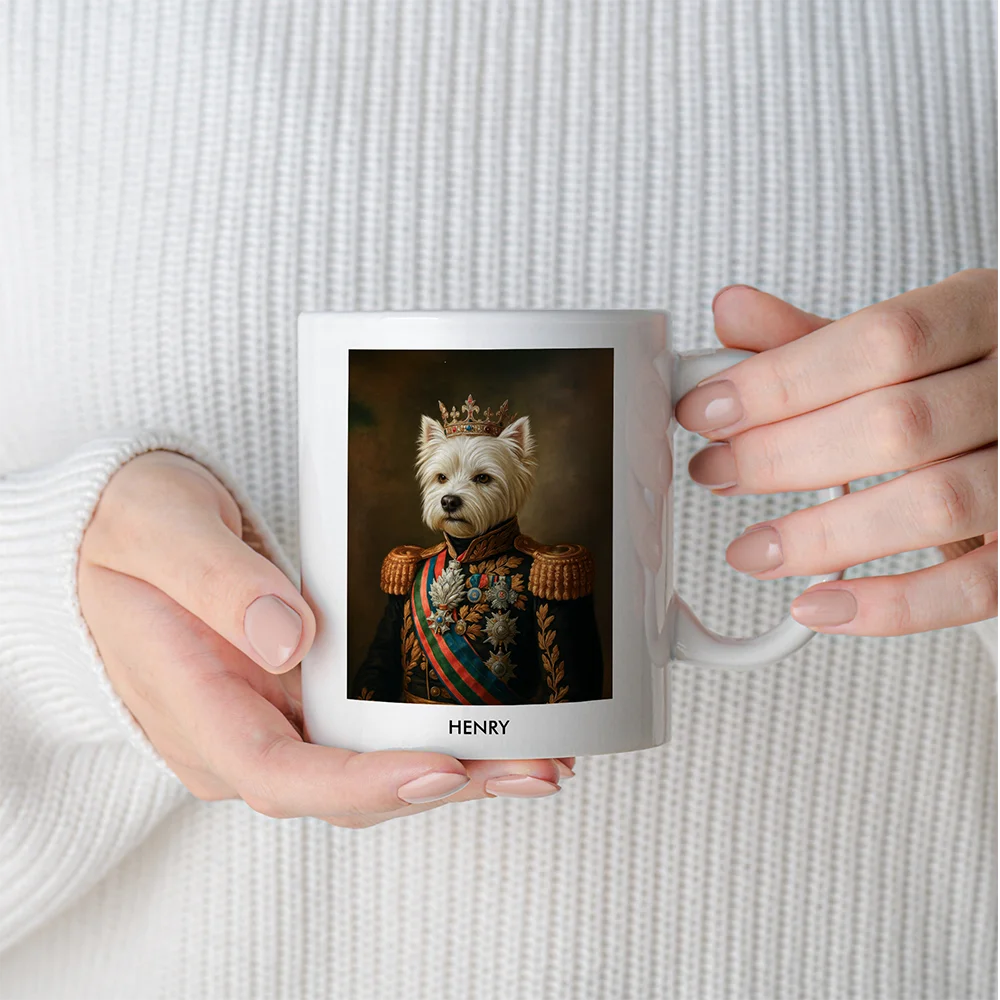 Custom Pet Portrait Mug - The Colonel