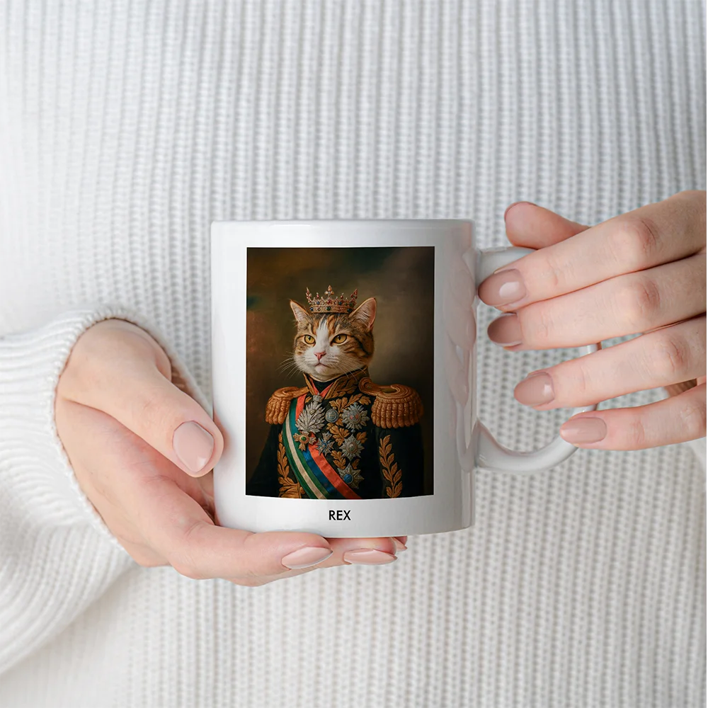 Custom Pet Portrait Mug - The Colonel