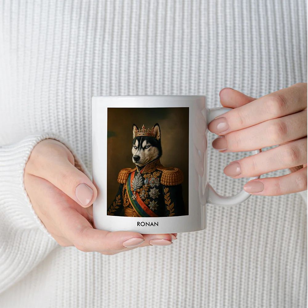 Custom Pet Portrait Mug - The Colonel