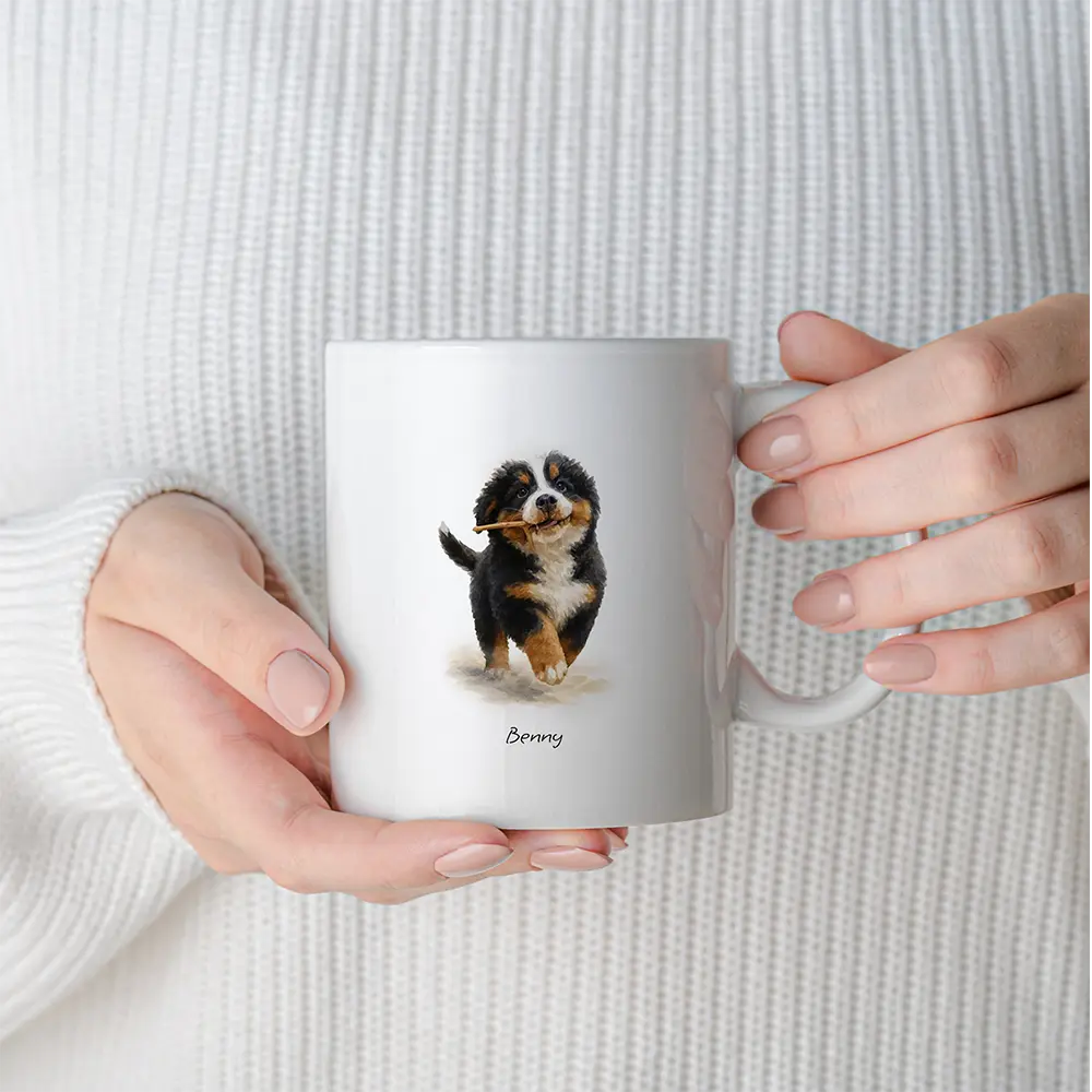 Custom Pet Portrait Mug - Watercolor