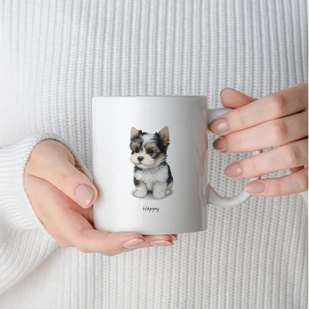 Custom Pet Portrait Mug - Watercolor