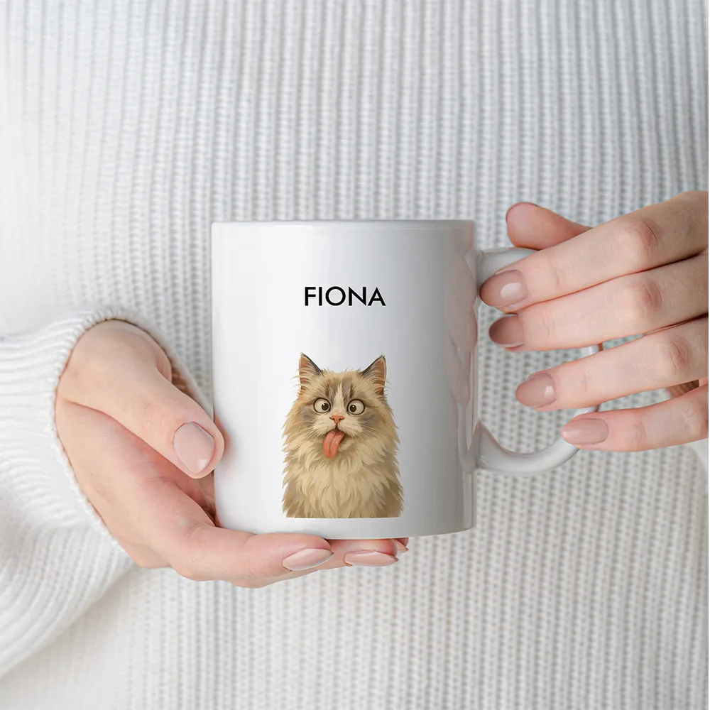 Custom Pet Portrait Mug - Quirky