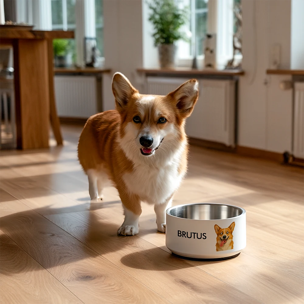 Custom Pet Portrait Bowl - Quirky