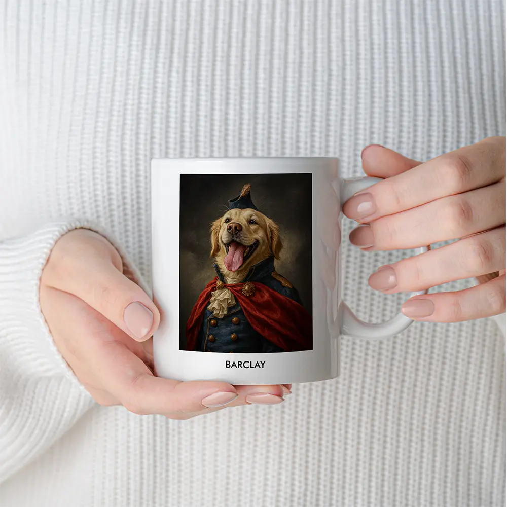 Custom Pet Portrait Mug - Napoleon