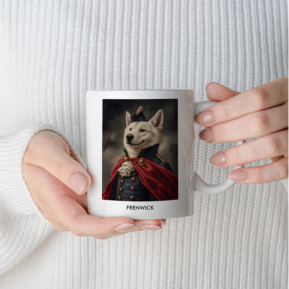 Custom Pet Portrait Mug - Napoleon