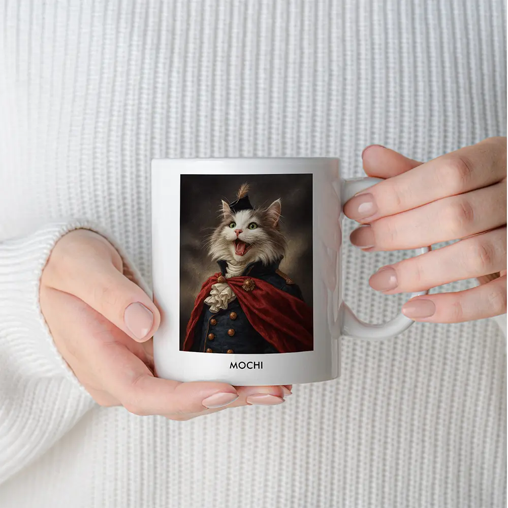 Custom Pet Portrait Mug - Napoleon