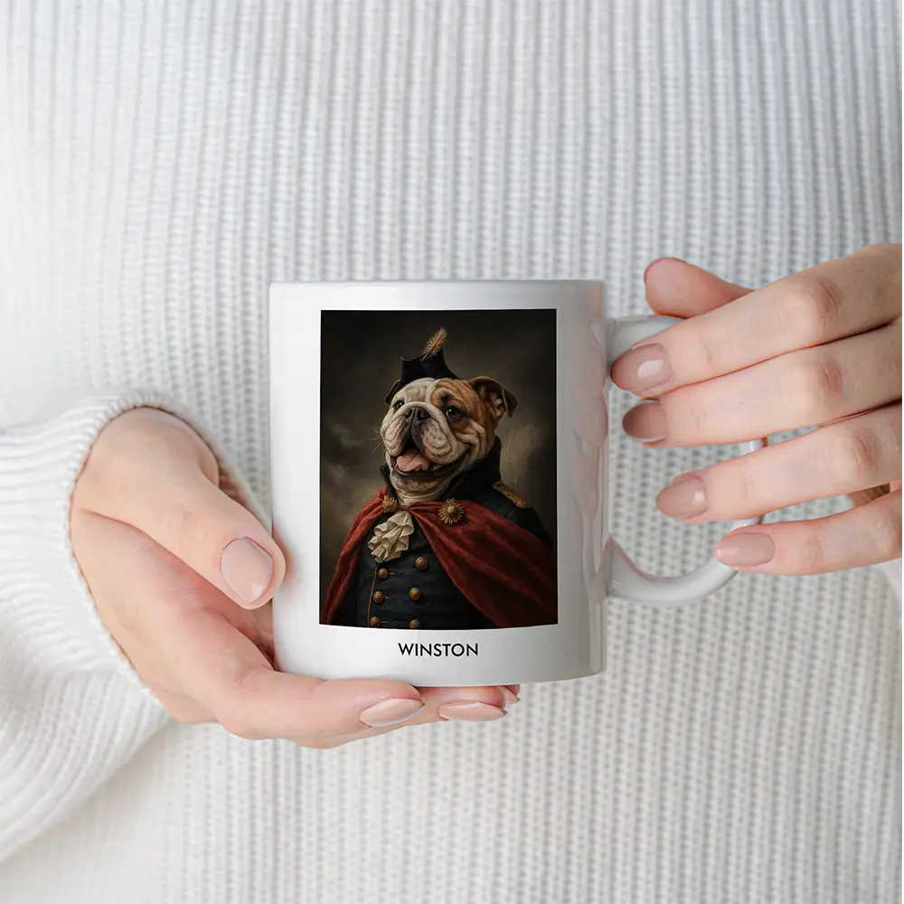 Custom Pet Portrait Mug - Napoleon