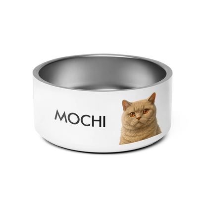 Custom Pet Portrait Bowl - Signature