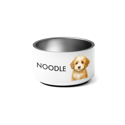 Custom Pet Portrait Bowl - Signature