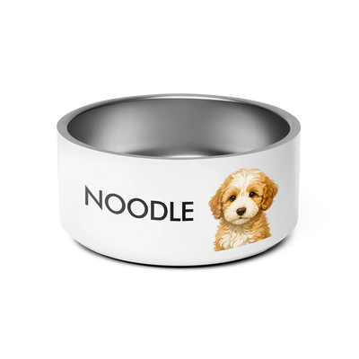 Custom Pet Portrait Bowl - Signature