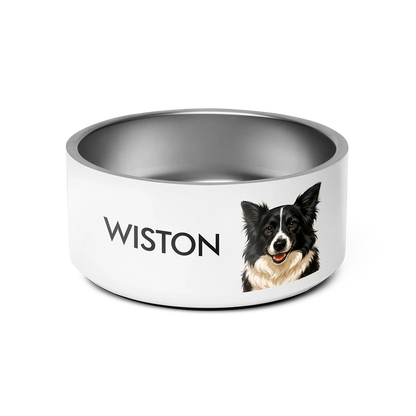 Custom Pet Portrait Bowl - Signature