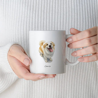 Custom Pet Portrait Mug - Watercolor