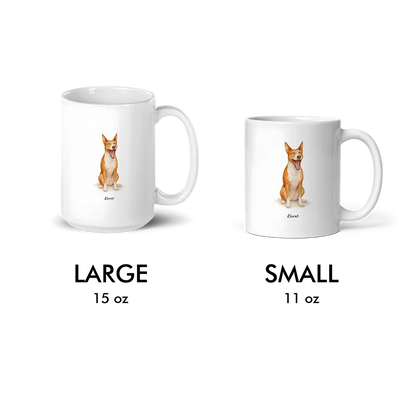 Custom Pet Portrait Mug - Watercolor