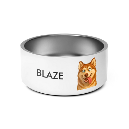 Custom Pet Portrait Bowl - Quirky