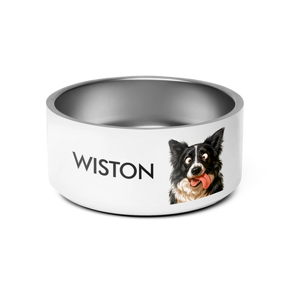 Custom Pet Portrait Bowl - Quirky