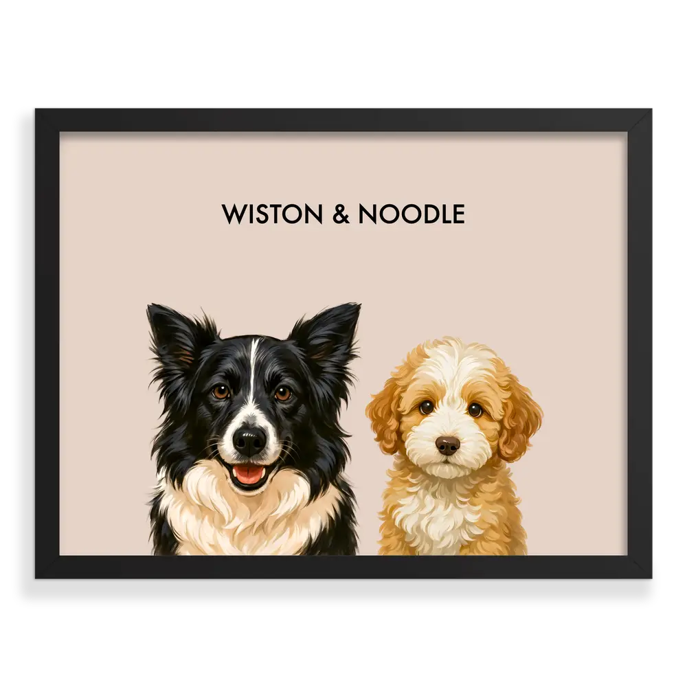 Custom Two Pet Portrait - Signature