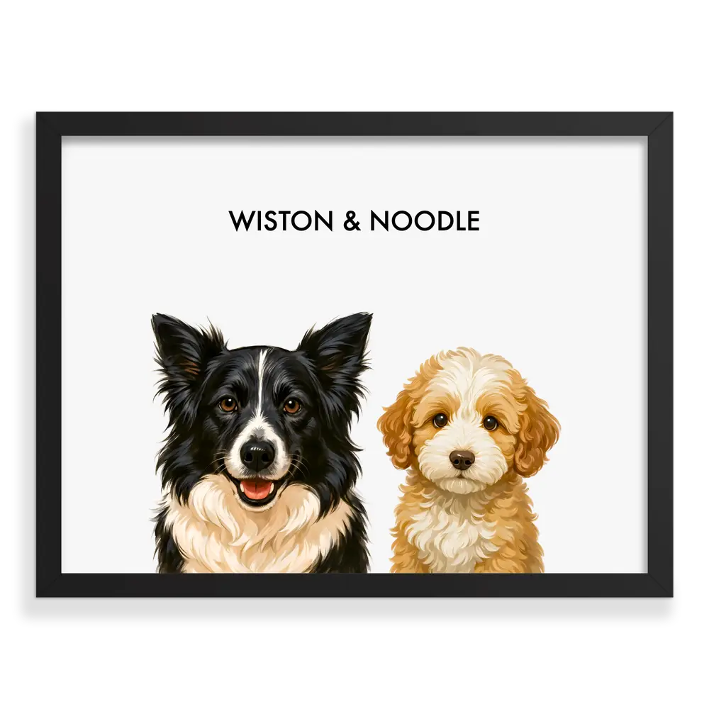 Custom Two Pet Portrait - Signature