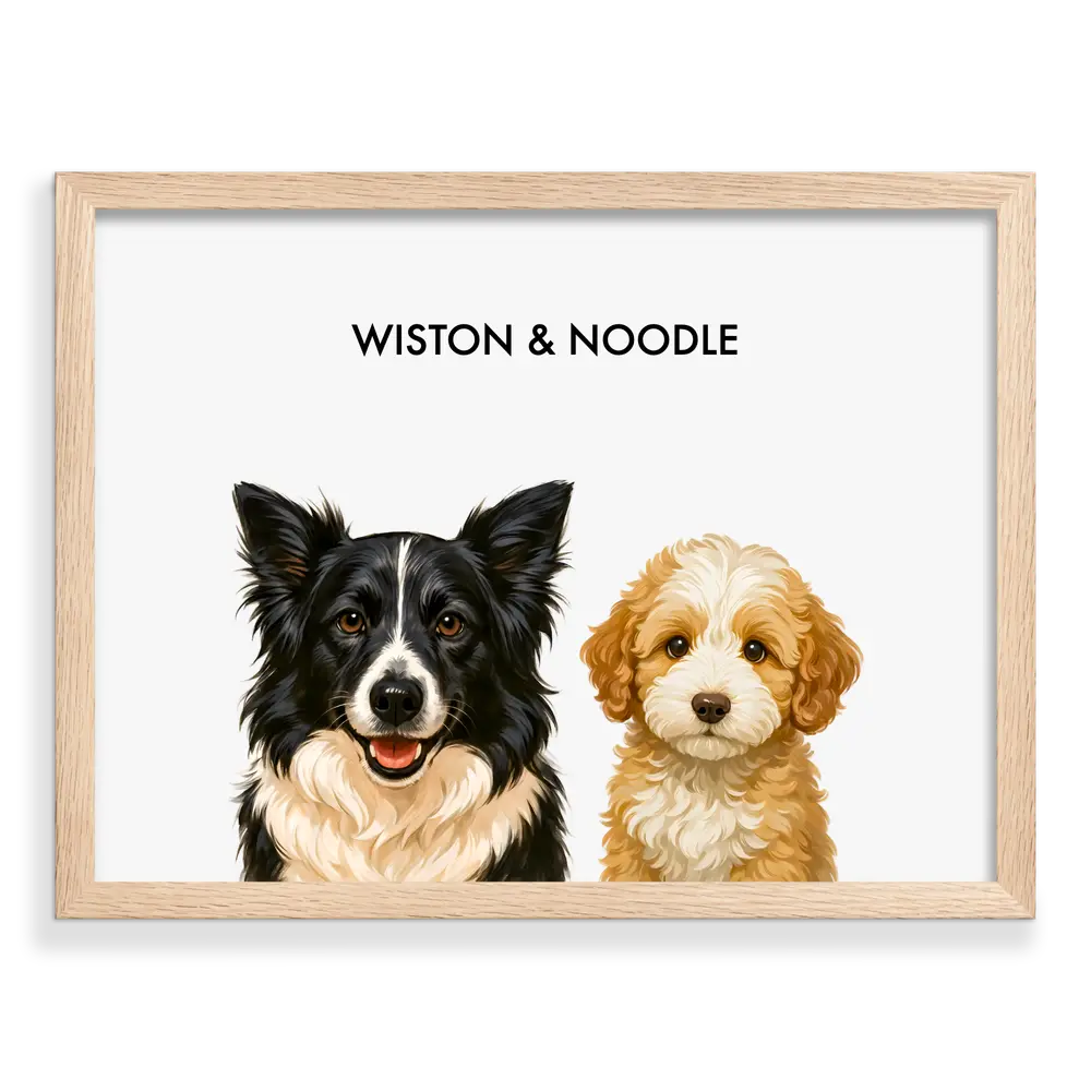 Custom Two Pet Portrait - Signature