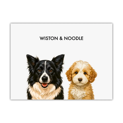 Custom Two Pet Portrait - Signature